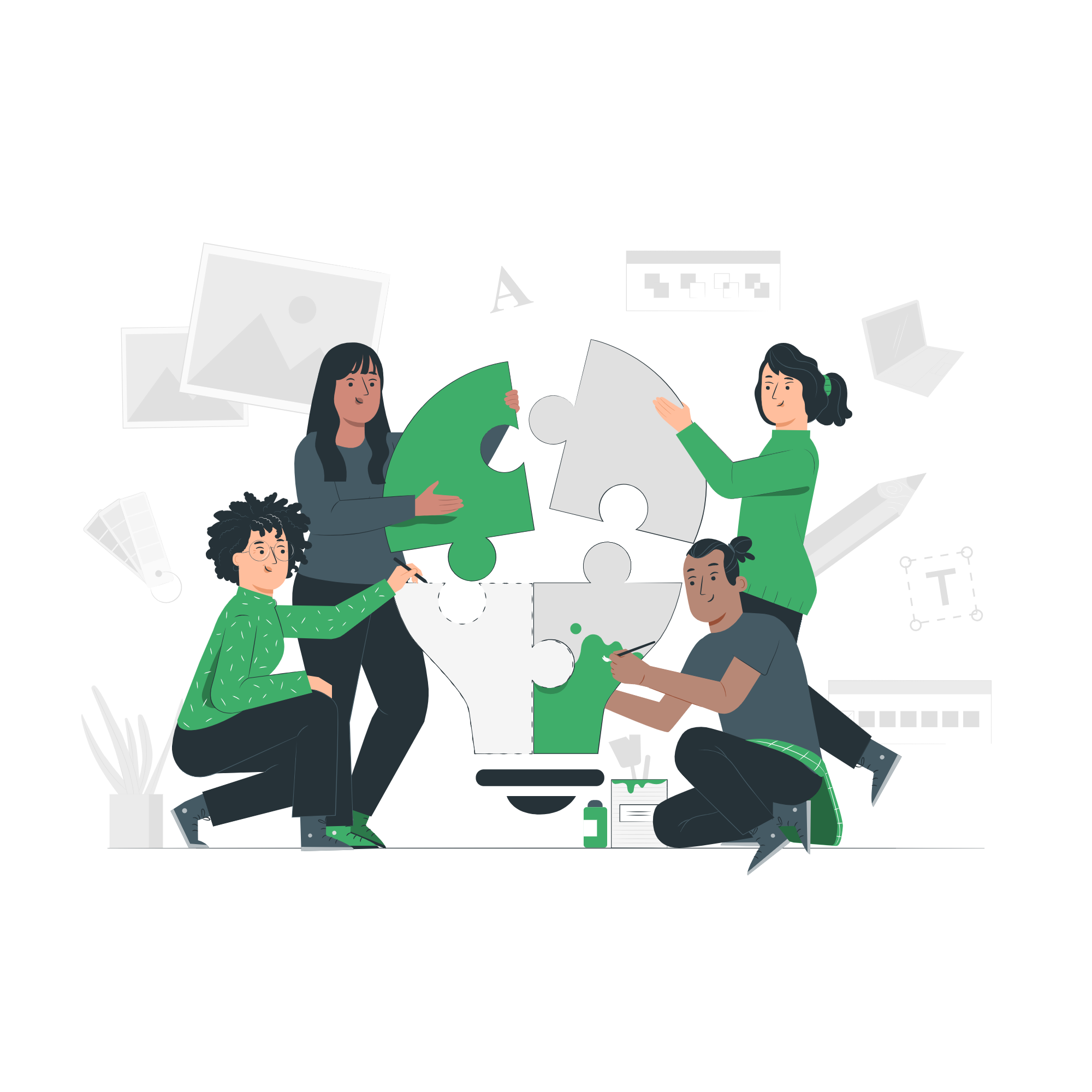 Legal professionals collaborating